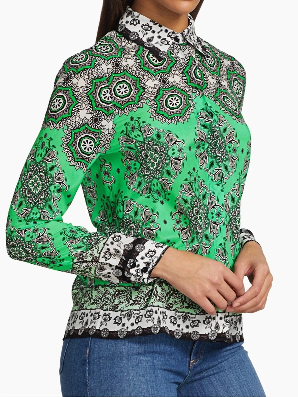 ALICE + OLIVIA Willa Mandela Blouse - Picture 1 of 9